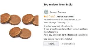 Read more about the article Amazon कस्टमर ने गाय के गोबर बने केक खाने के बाद दिया रिव्यू
