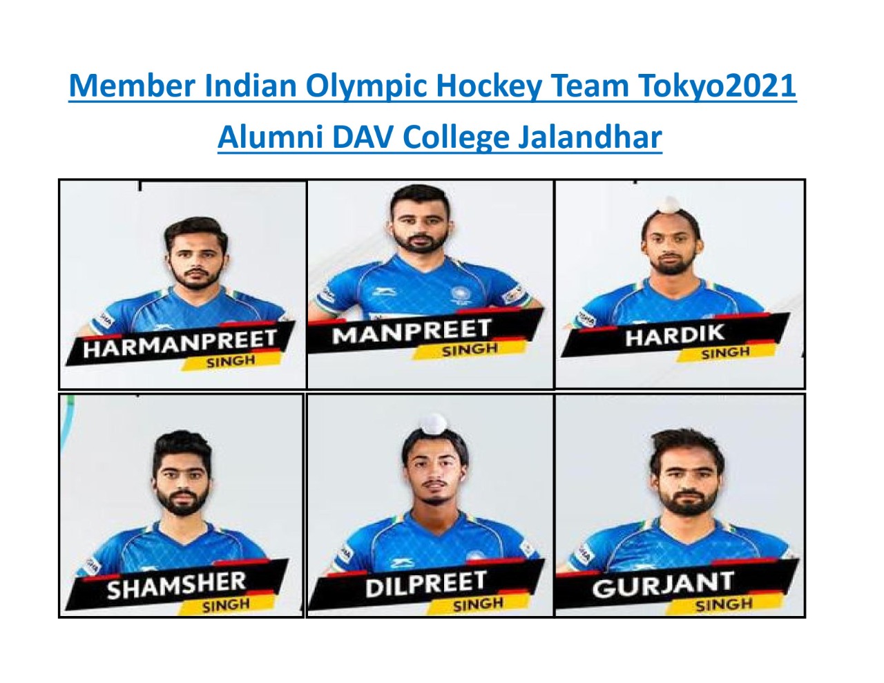 You are currently viewing टोक्यो ओलम्पिक 2021 में दमखम दिखाएंगे डीएवी कॉलेज जालन्धर के छात्र।