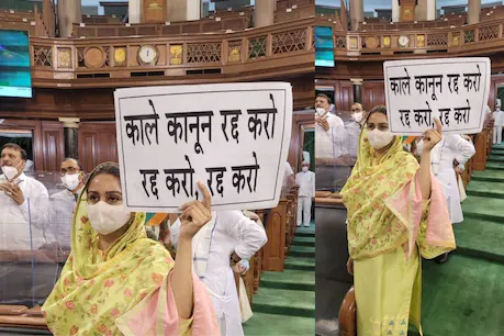 You are currently viewing शिरोमणि अकाली दल और बहुजन समाज पार्टी के सांसदों ने संसद के बाहर लगाया धरना