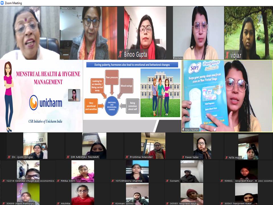 You are currently viewing एच एम वी मानविकी और कुशल पाठ्यक्रमों के छात्रों के लिए मासिक धर्म स्वास्थ्य और स्वच्छता पर ऑनलाइन प्रशिक्षण आयोजित करता है