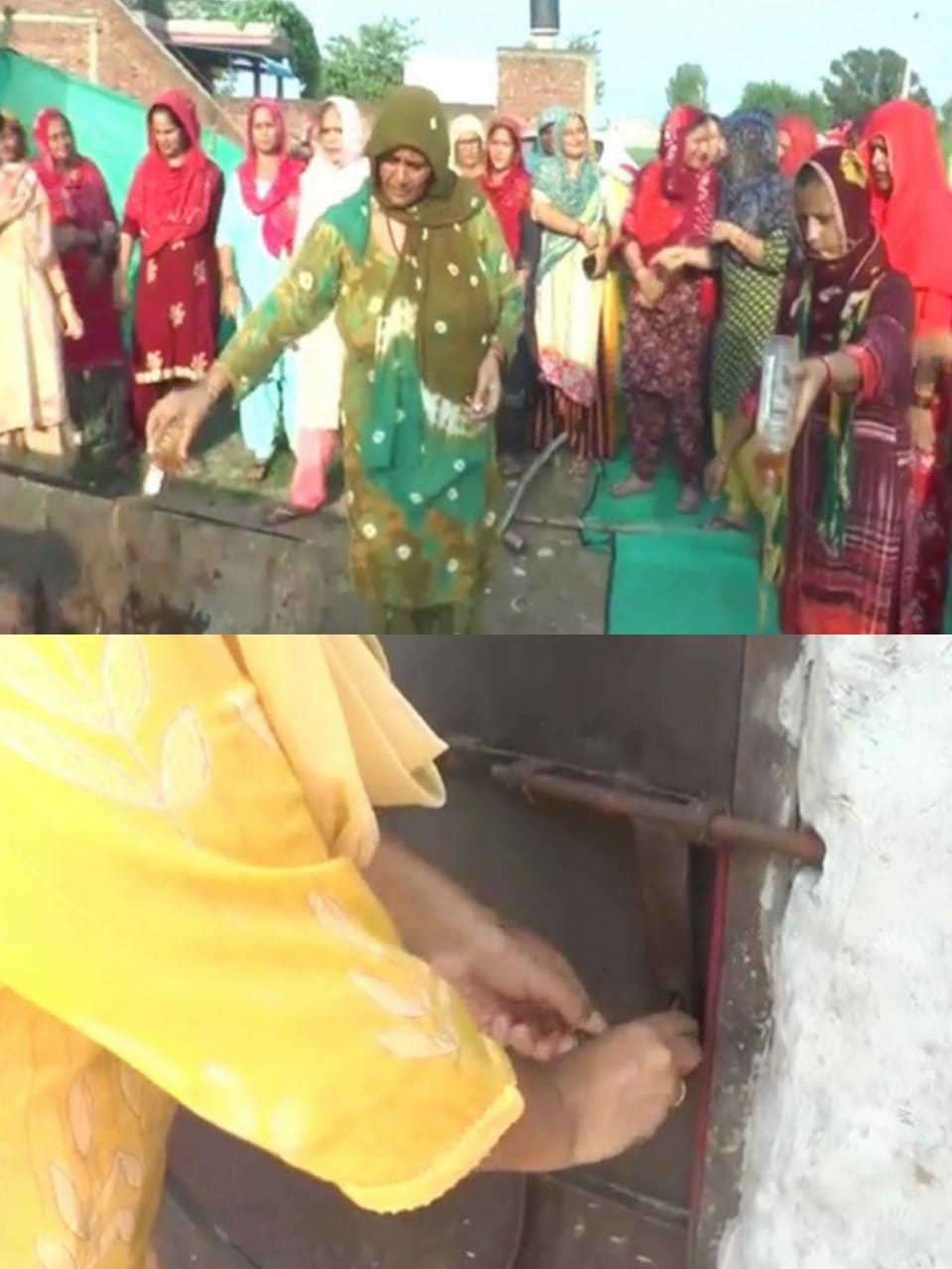 You are currently viewing गुस्साई महिलाओ ने शराब के ठेके को लगाया ताला, बोतलें खोल शराब नीचे गिराकर सारा सामान बाहर फेंका
