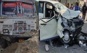 Read more about the article जालंधर में ट्रक-इनोवा की टक्कर से लुधियाना के परिवार की 2 महिलाओं की मौत, 4 घायल; ड्राइवर को झपकी आ जाने से हादसा