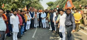 Read more about the article जालंधर भाजपा का सैकड़ो गाड़ियों का काफ़िला चंडीगढ़ धरना के रवाना  हुआ